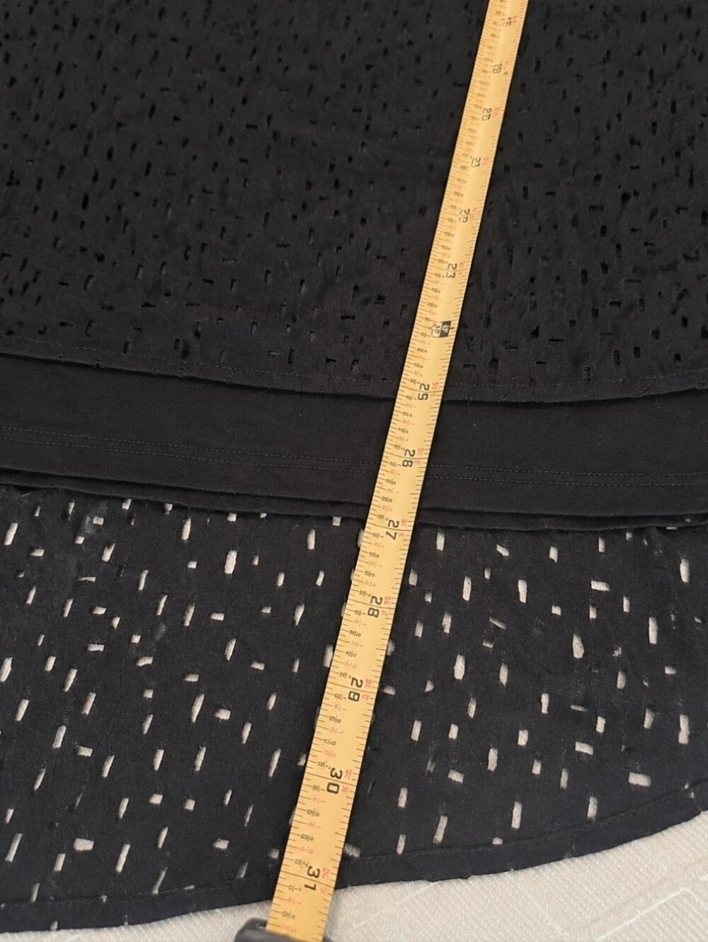 Eileen Fisher Black Laser Cut Layered Top S Minimalist Chic Flowy Oversized - Picture 6 of 9